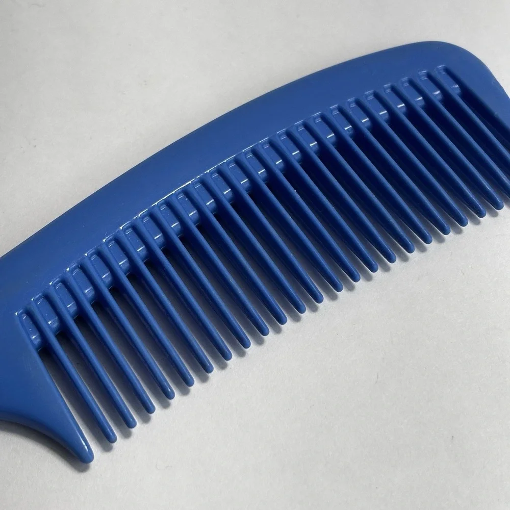Dupont Vintage Blue Wide Handled Detangling Comb Made In USA 9